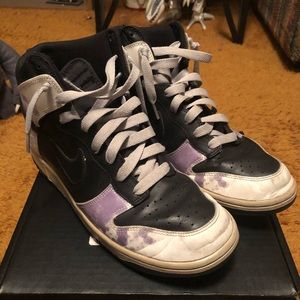 White with purple splash Nike’s